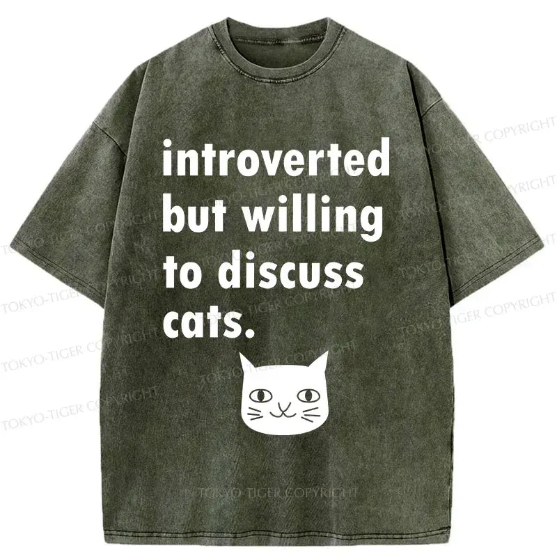 Limited Edition Washed Cat T-Shirt for Summer
