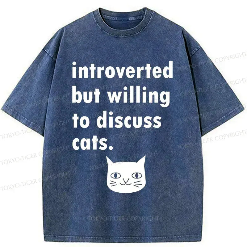 Kyoto-Lion Actively Discuss Cats Washed T-Shirt