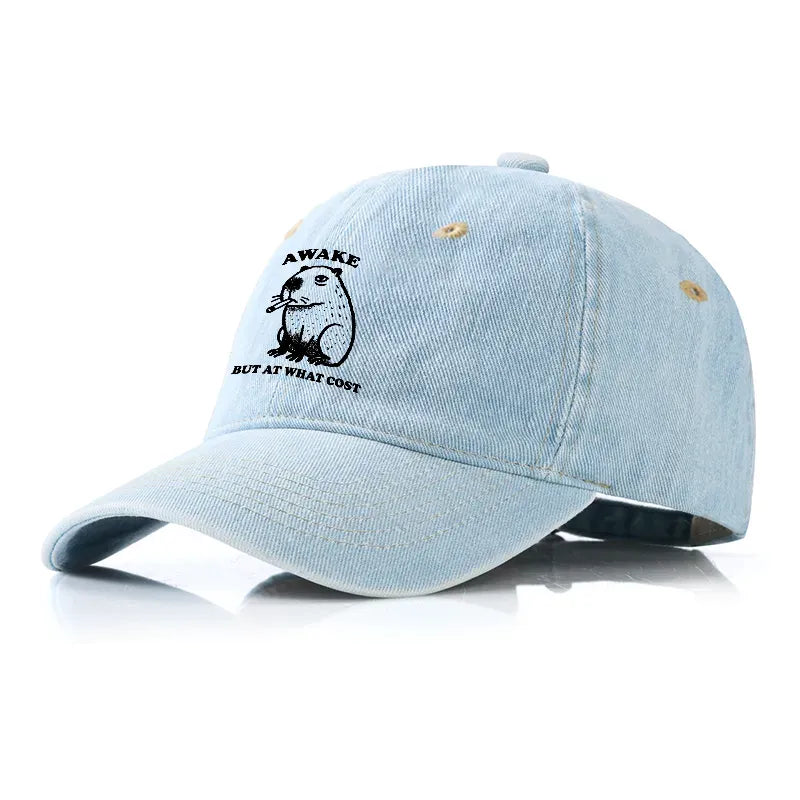 Kyoto-Lion Smoking Capybara Denim Cap