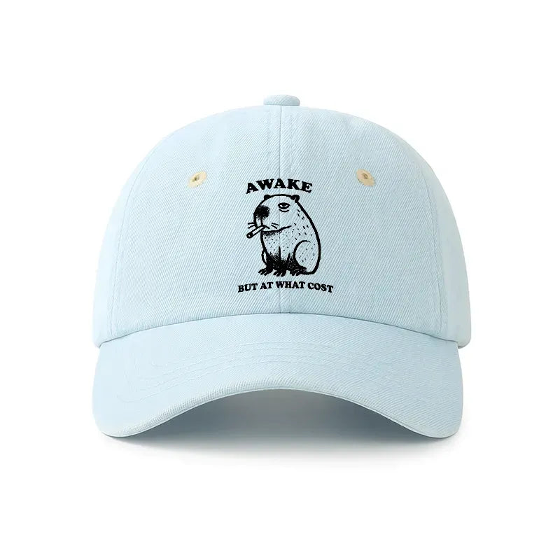 Kyoto-Lion Smoking Capybara Denim Cap