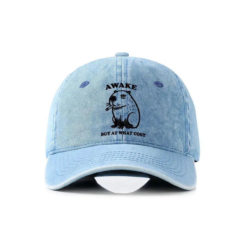 Kyoto-Lion Smoking Capybara Denim Cap
