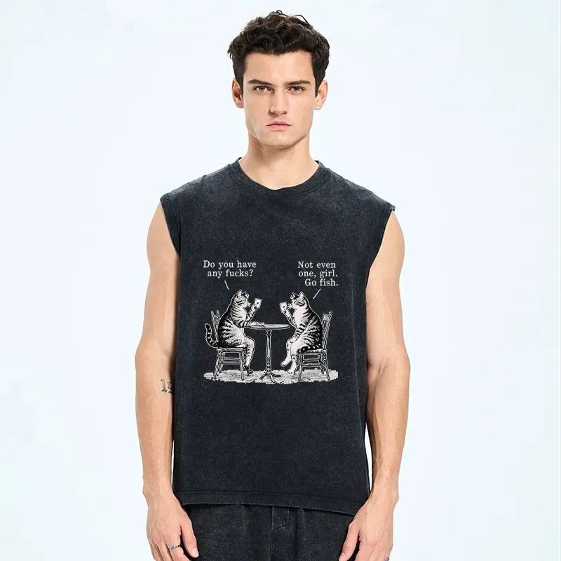 Washed Unisex Tank Top for Casual