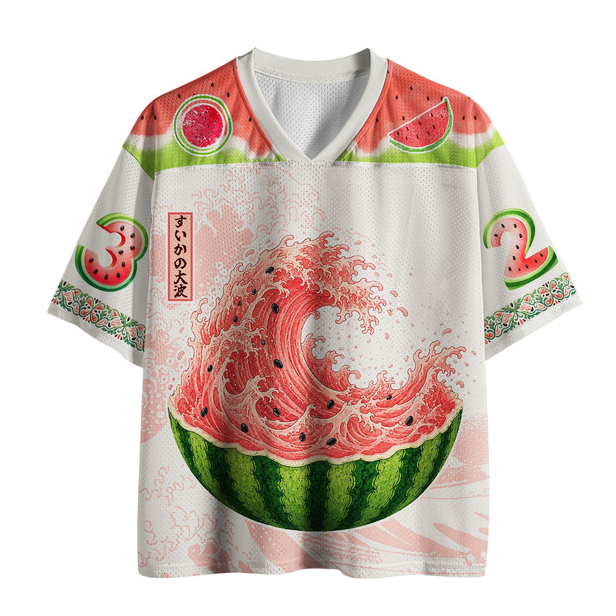 Kyoto-Lion Watermelon Wave Summer Ukiyo Art Mesh Jersey