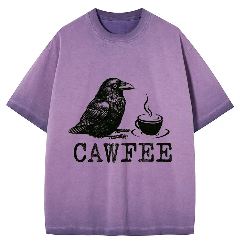 Kyoto-Lion Cawfee Funny Japan Meme Gradient Washed T-Shirt