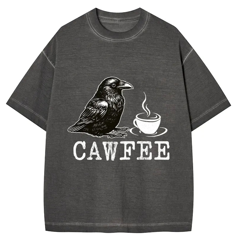 Kyoto-Lion Cawfee Funny Japan Meme Gradient Washed T-Shirt