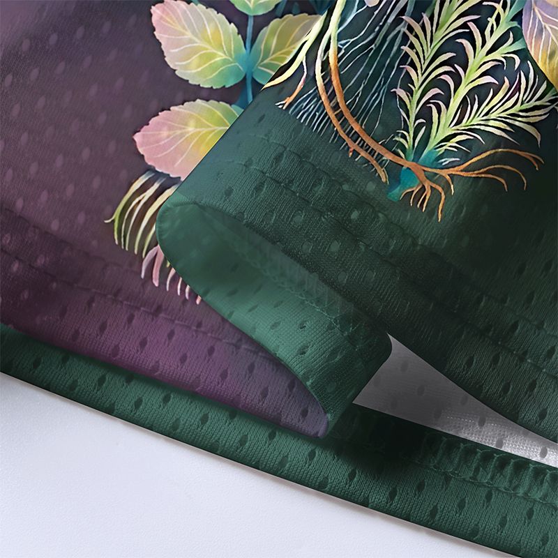 Kyoto-Lion Iridescent Blooms Mesh Jersey