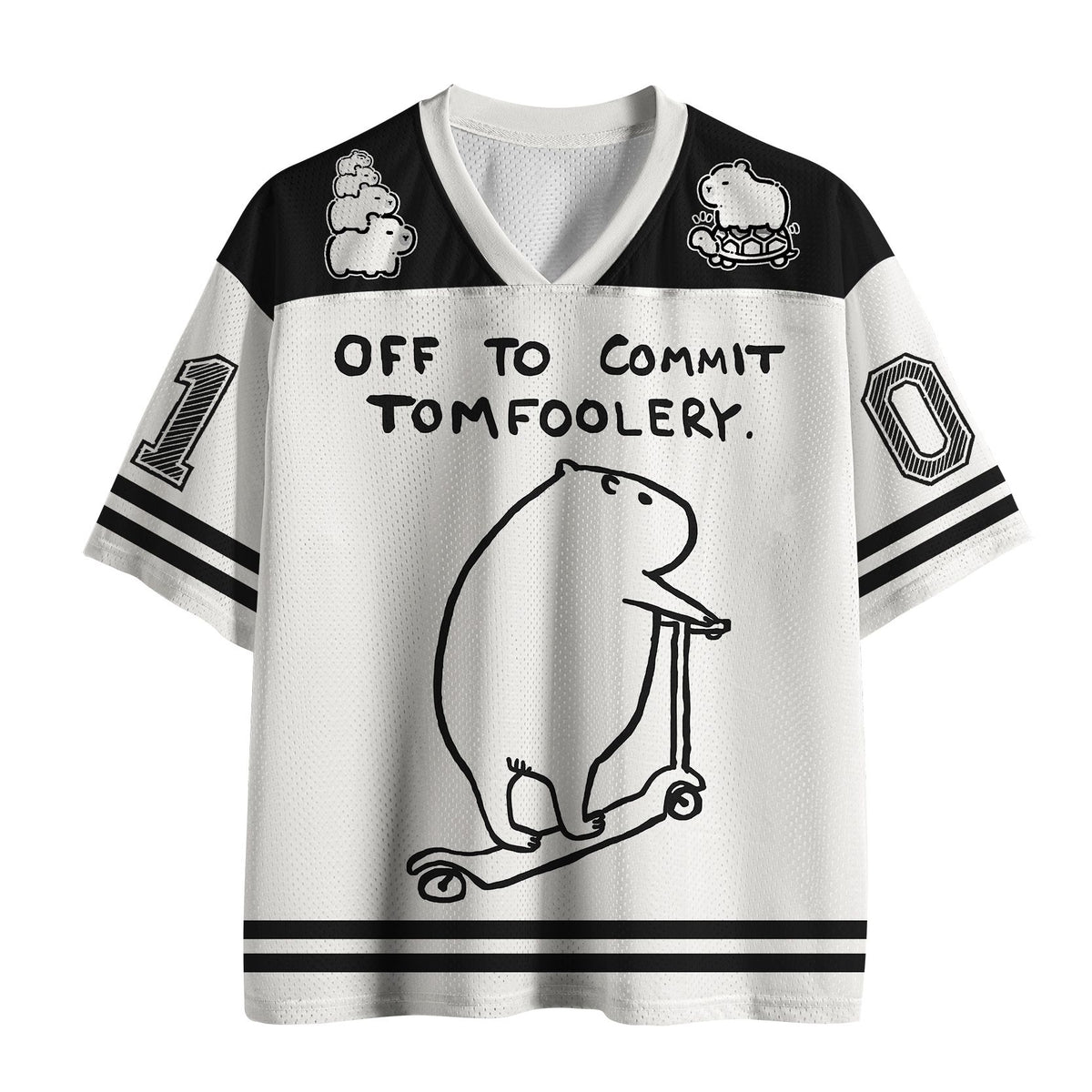 Kyoto-Lion Funny Capybara: Preparing To Do Bad Things Mesh Jersey