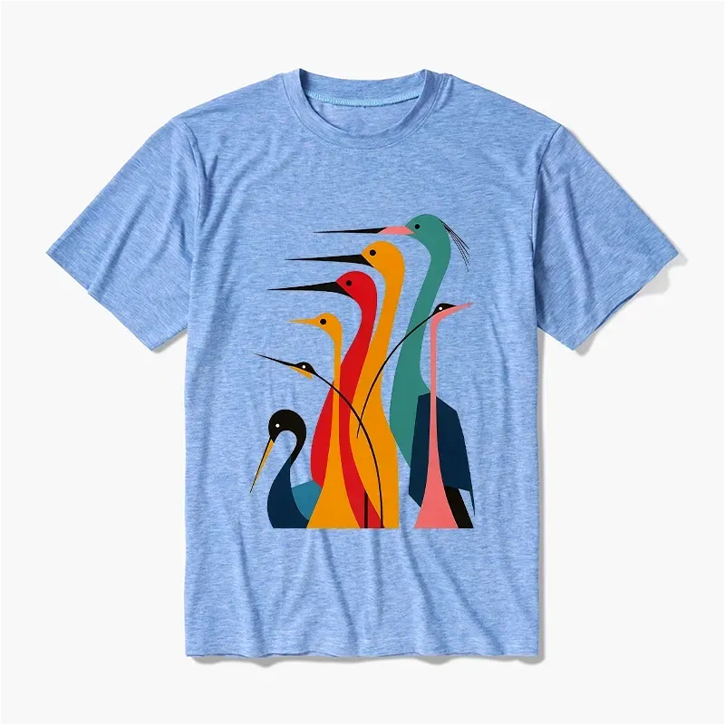 Japanese Crane T-Shirt for Daily Wear