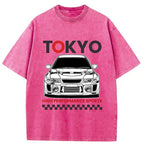 Kyoto-Lion Japanese Car Models Washed T-Shirt