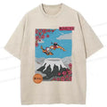 Kyoto Lion Mount Fuji washed t-shirt