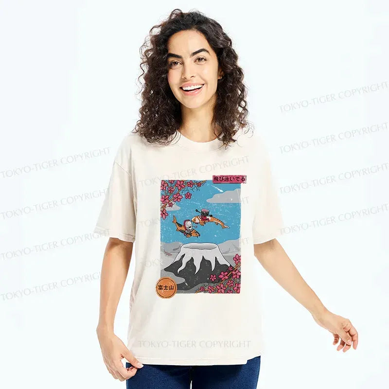 Japanese vintage Mount Fuji unisex t-shirt