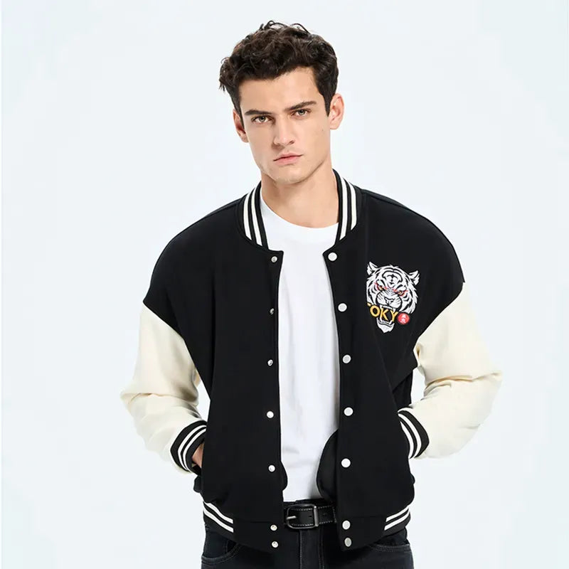 Comfortable Japanese Style Varsity Jacket for Daily Wear