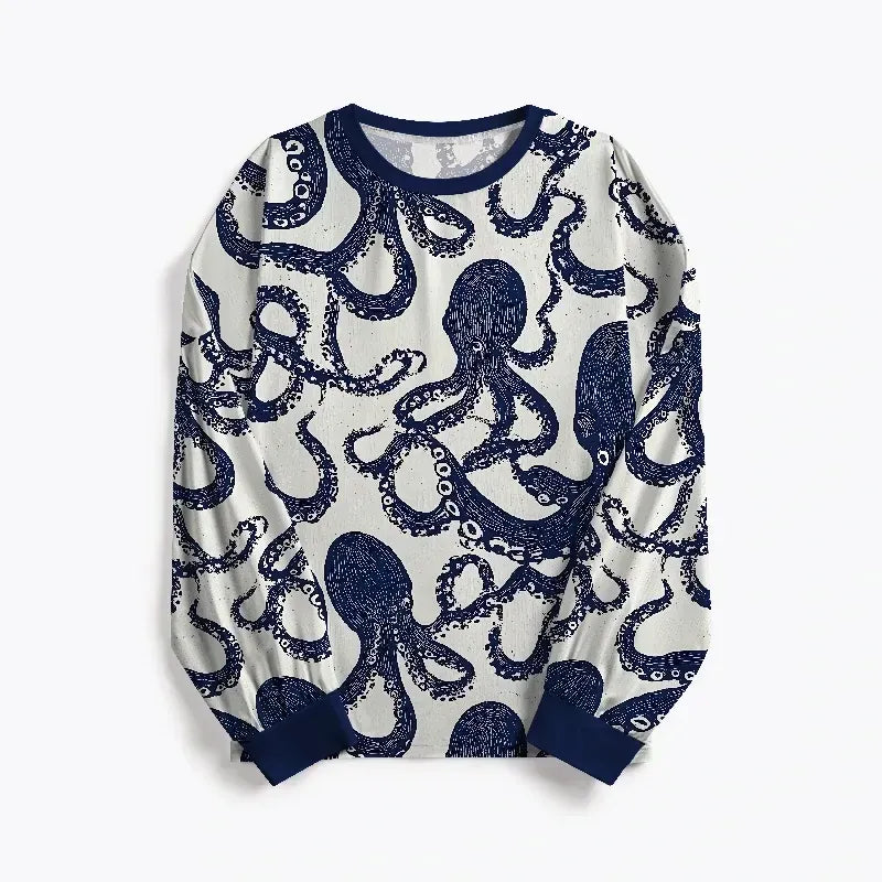 Kyoto-Lion Ocean Octopus Family Pajama Sets