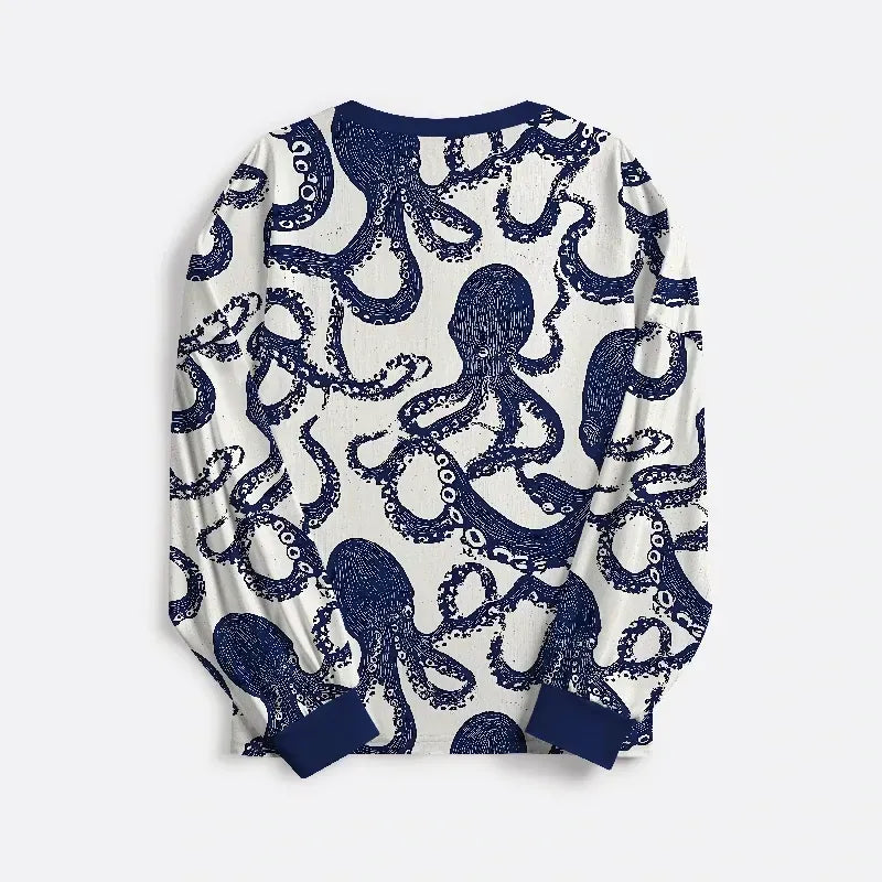Kyoto-Lion Ocean Octopus Family Pajama Sets