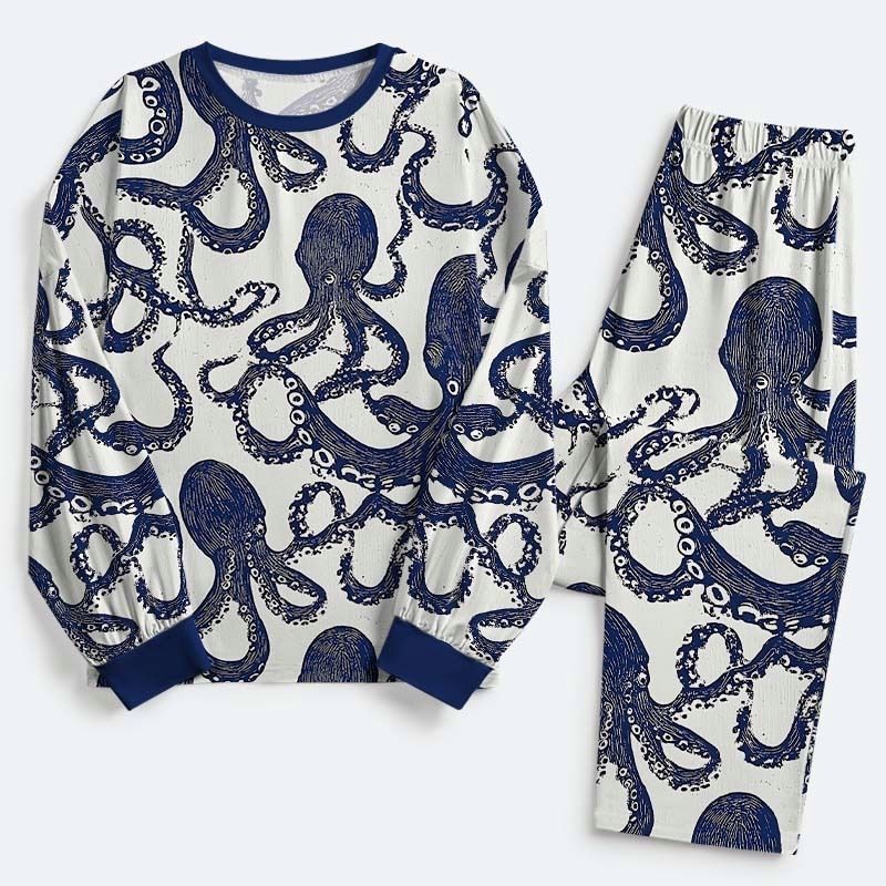 Japanese octopus family pajama set
