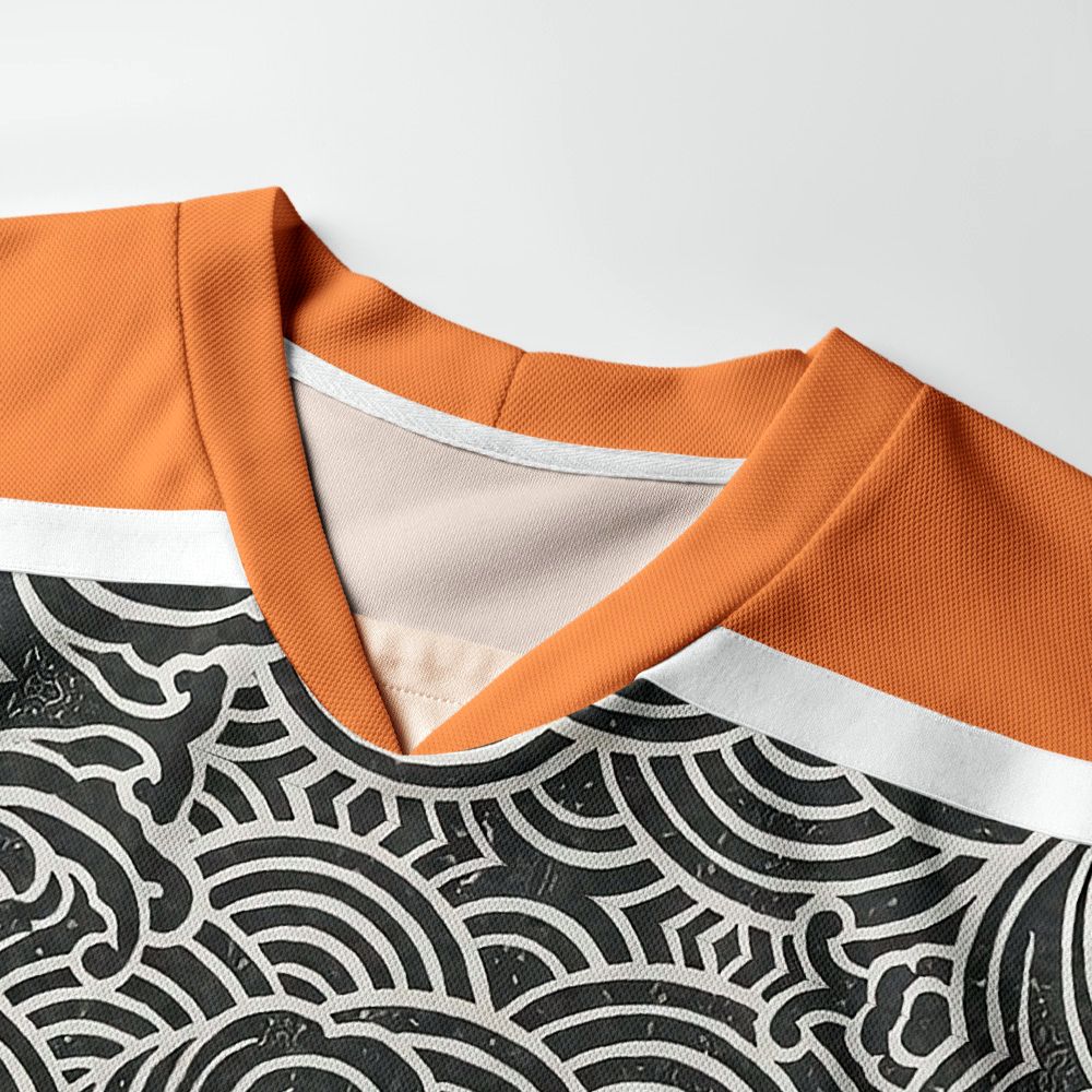Kyoto-Lion Great Wave Sunset Long-Sleeve Hockey Jersey