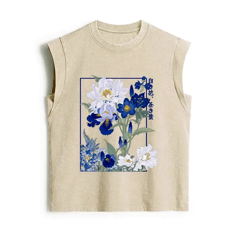 Japanese Vintage Washed Tank Top for Women