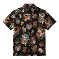Japanese black button-up shirt for daily wear