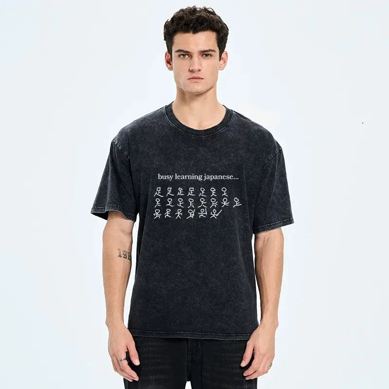 Funny Japanese Kanji Graphic Tee for Daily Wear