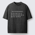 Trendy Retro Kanji Joke Shirt for Casual