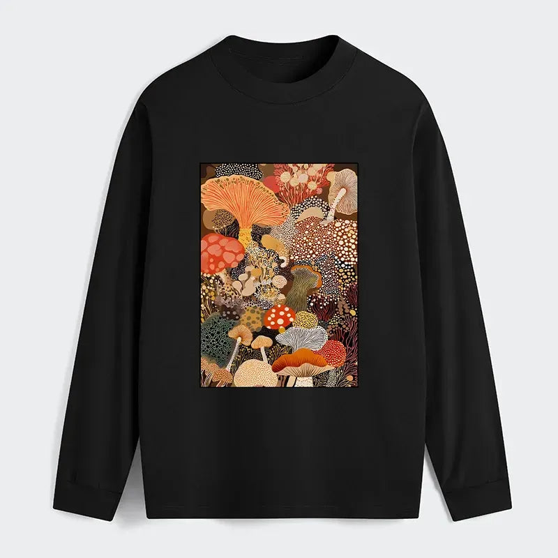 Kyoto-Lion Psychedelic Mushroom Paintings Classic Long Sleeve T-Shirt