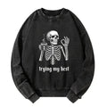 Japanese skull sweatshirt for daily wear