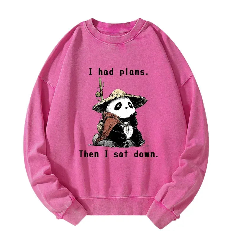 Soft Cotton Sweatshirt with Panda Print