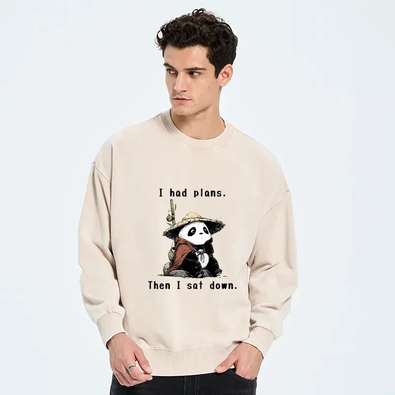 Kyoto-Lion The Maybe Later Panda Washed Sweatshirt