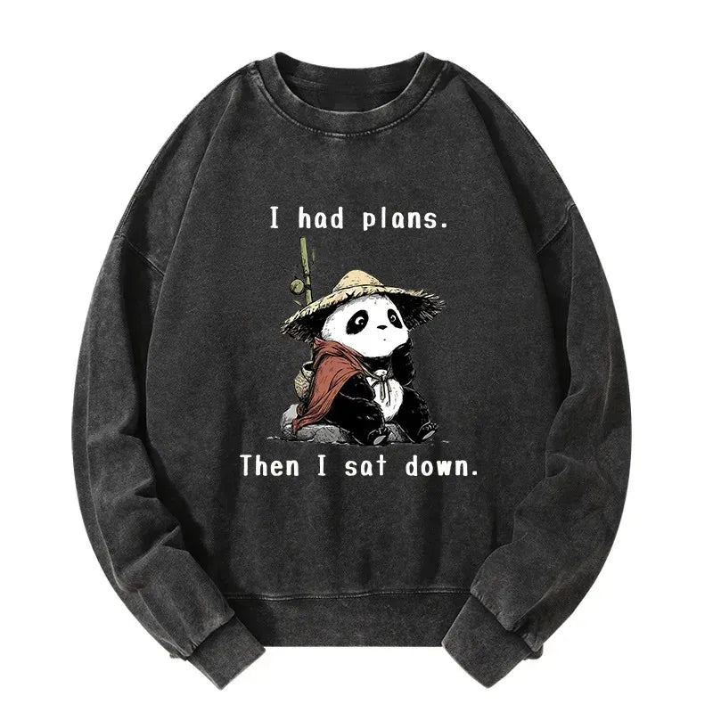 Soft Cotton Sweatshirt with Panda Print