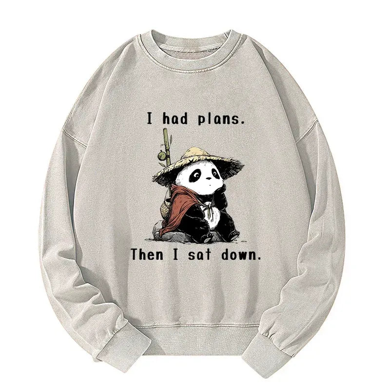 Soft Cotton Sweatshirt with Panda Print