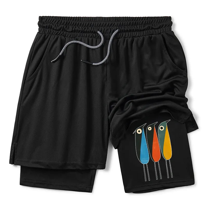 Kyoto-Lion Bold Shape Birds Training Shorts