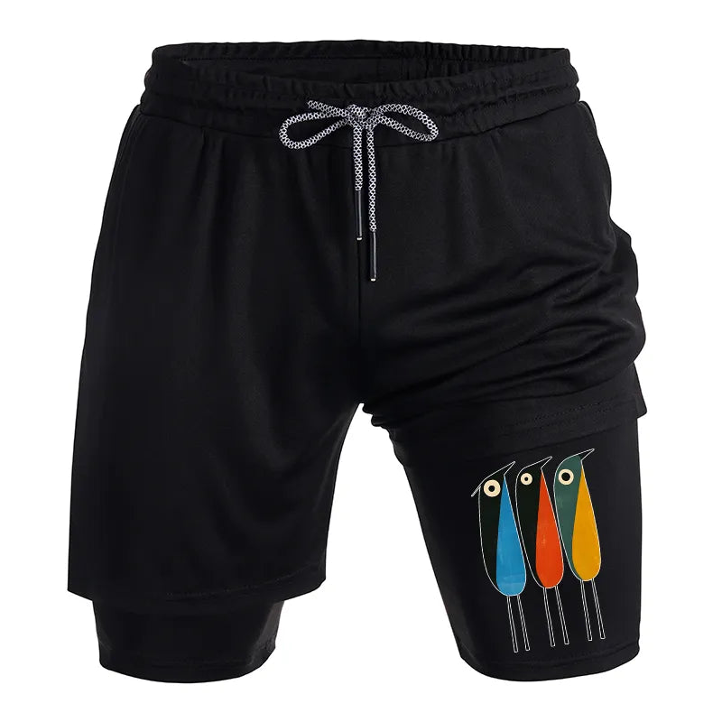 Kyoto-Lion Bold Shape Birds Training Shorts