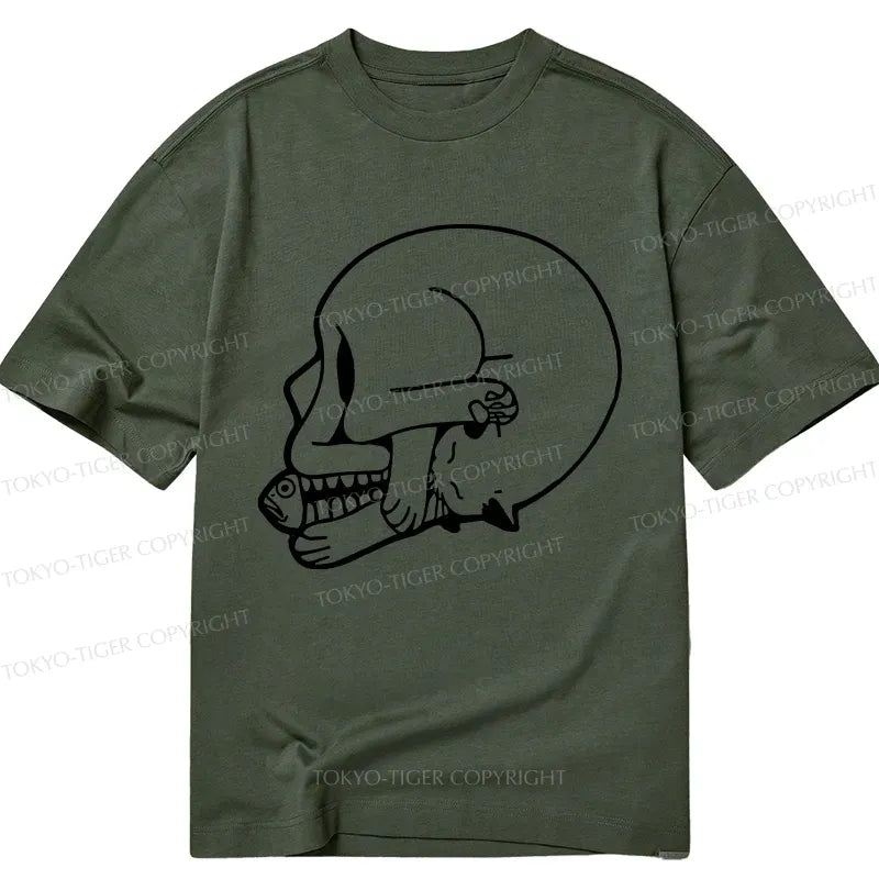 Japanese Vintage Cat T-Shirt Free Shipping
