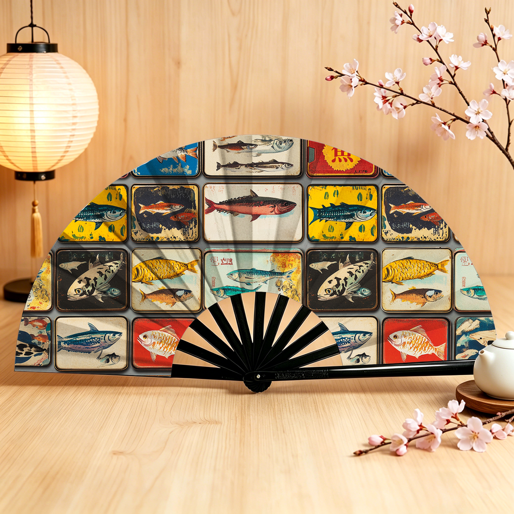 Kyoto Lion Hand Fan for Summer Street Style
