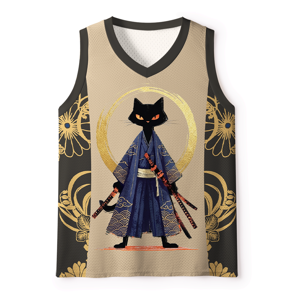 Kyoto Black Cat Tank Top for Daily Wear