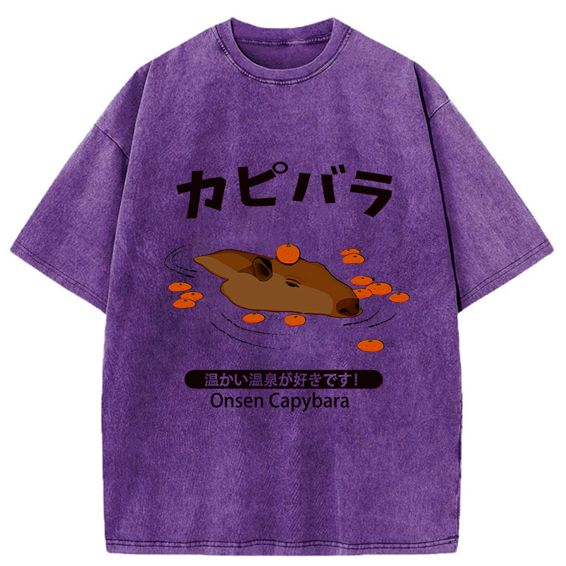 japanese capybara t-shirt for daily wear