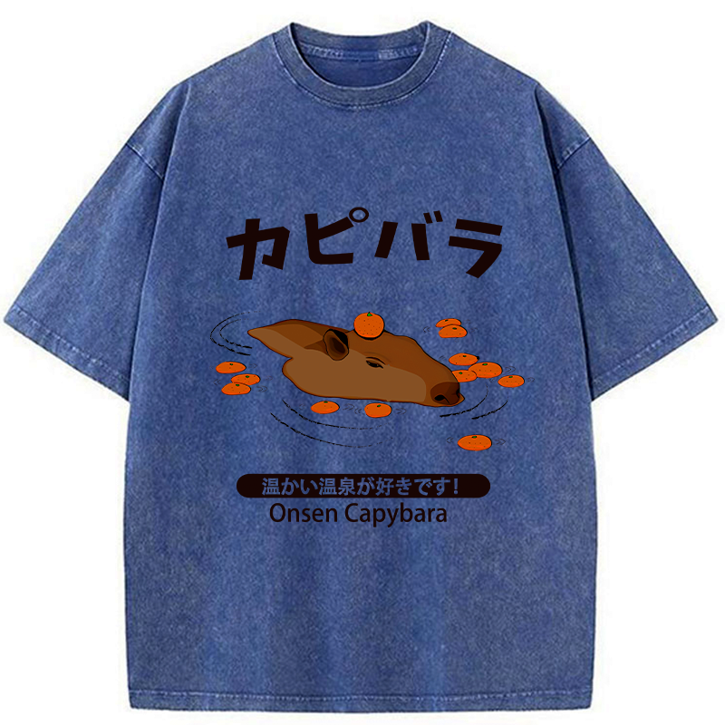 japanese capybara t-shirt for daily wear