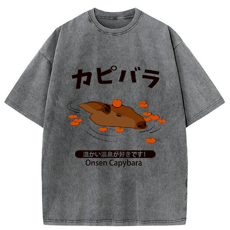 japanese capybara t-shirt for daily wear