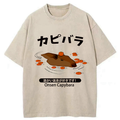 washed capybara unisex tee gift idea