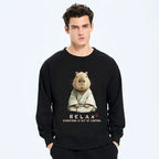 Kyoto-Lion Zen Capybara£ºRelax, it's all chaos Classic Sweatshirt