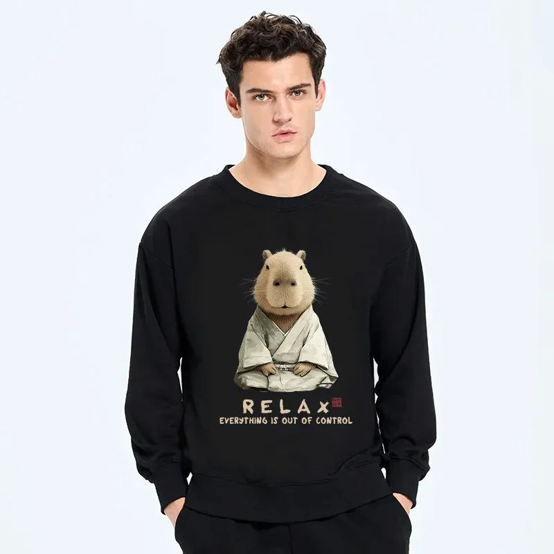 Kyoto-Lion Zen Capybara£ºRelax, it's all chaos Classic Sweatshirt
