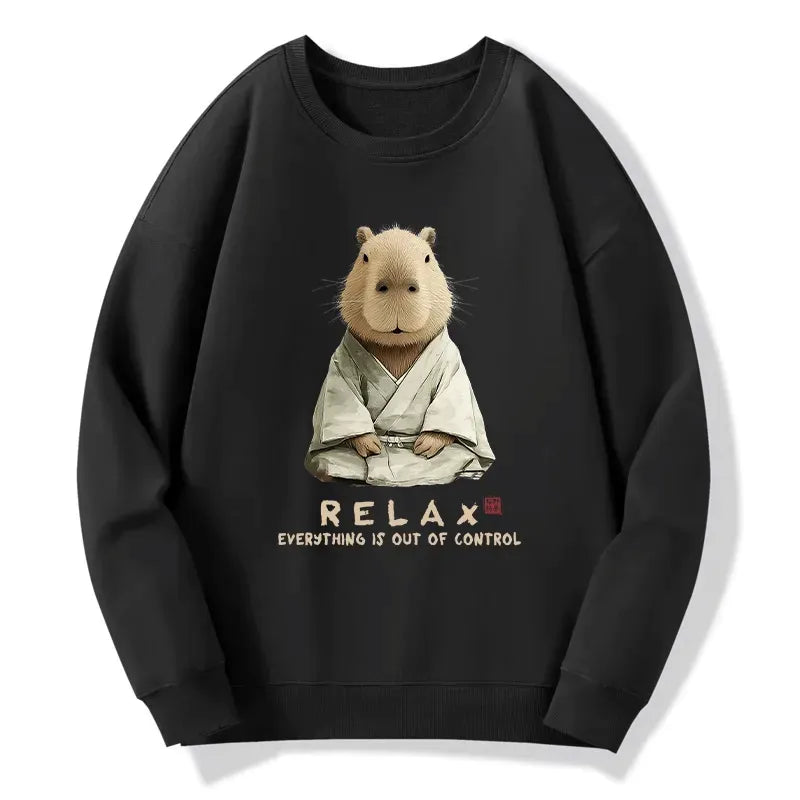 Kyoto-Lion Zen Capybara£ºRelax, it's all chaos Classic Sweatshirt
