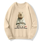 Zen Capybara Sweatshirt for Daily Wear