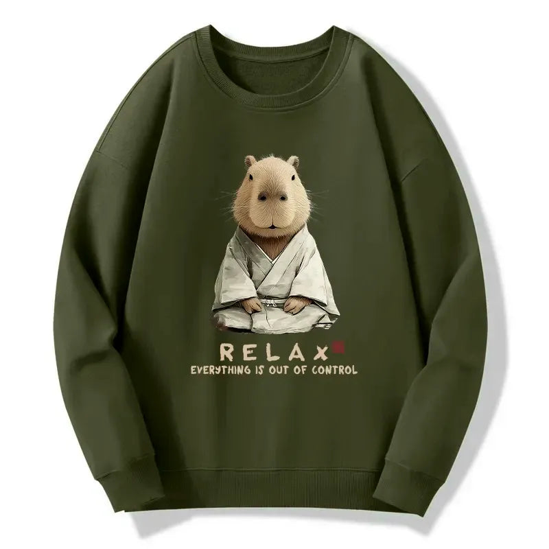 Kyoto-Lion Zen Capybara£ºRelax, it's all chaos Classic Sweatshirt