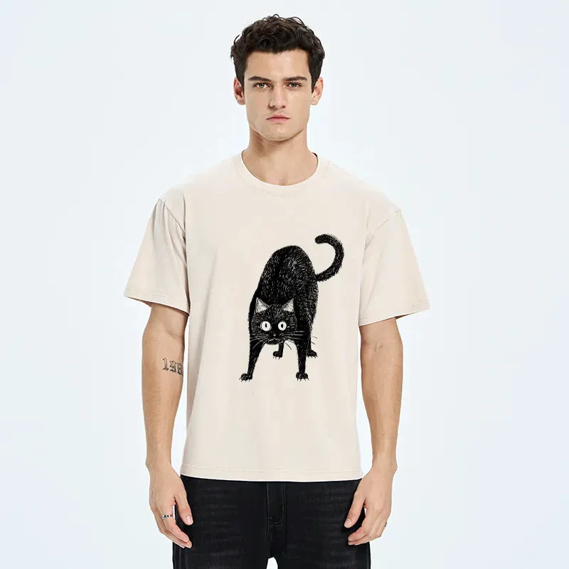Vintage Japanese Cat T-Shirt for Anime Convention