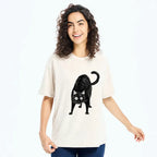 Kyoto-Lion Alert Cat Washed T-Shirt
