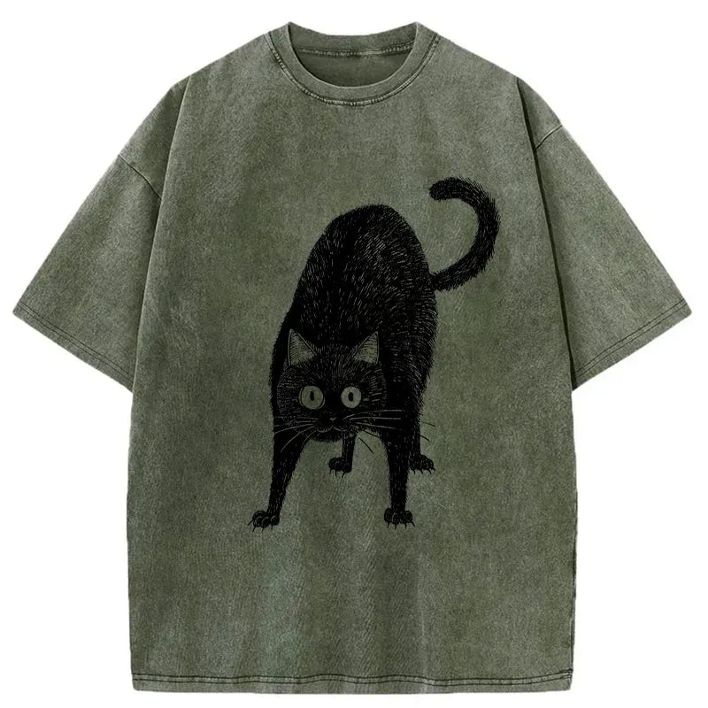 Ukiyo-e Style Cat T-Shirt for Cosplay and Streetwear