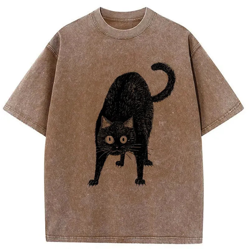 Ukiyo-e Style Cat T-Shirt for Cosplay and Streetwear