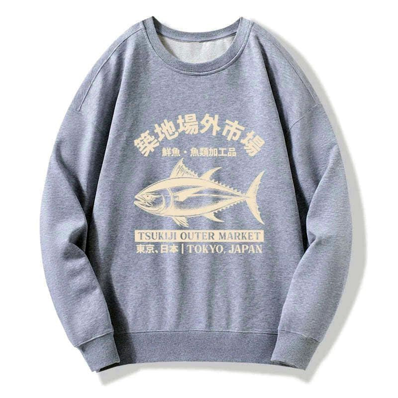 Tsukiji fish market sweatshirt streetwear style