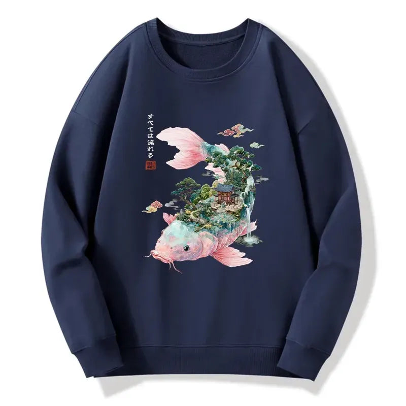 Kyoto-Lion Journey Of The Flowing Koi Classic Sweatshirt